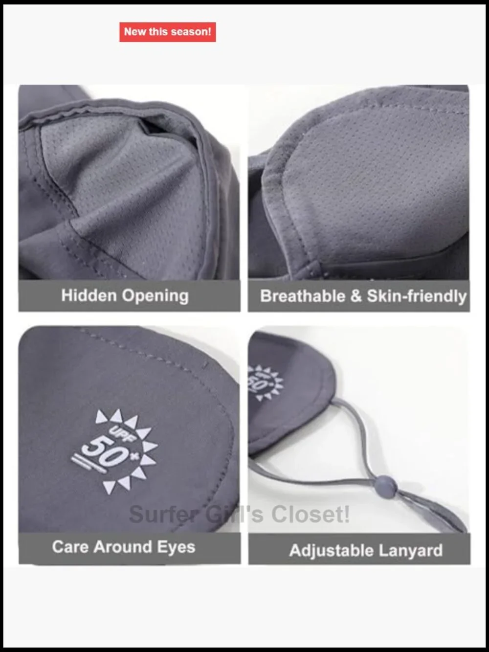 UV Face Mask, Cooling Breathable Sun Cover for Outdoors, Washable Reusable